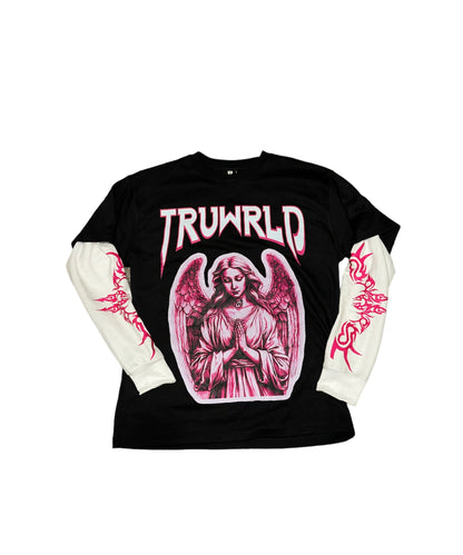 Pink “TRUWRLD” Angel Tee