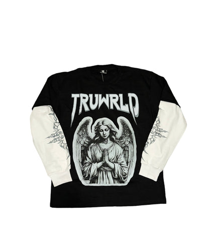 Grey “TRUWRLD” Angel Tee