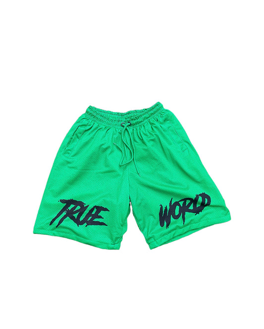 Green True World Mesh Shorts